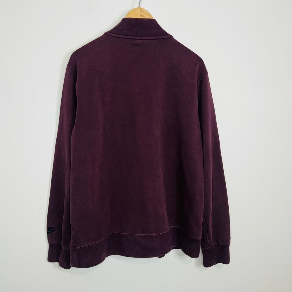 Nike Sportswear Maroon Fleece Destroyer Bomber Jacket L - Picture 6 of 7